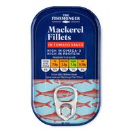 Mackerel In Tomato Sauce 125g The Fishmonger